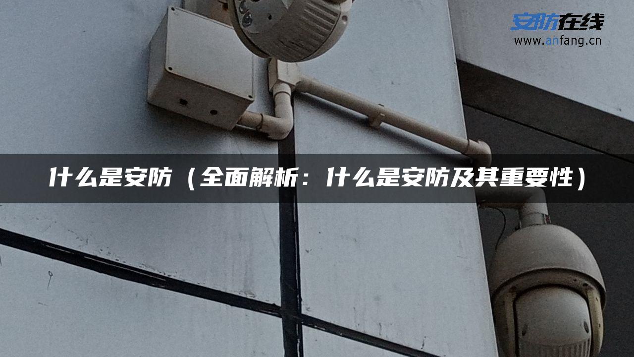 什么是安防（全面解析：什么是安防及其重要性）