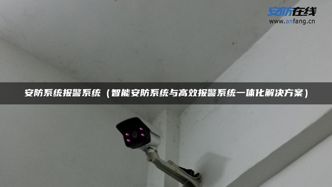 安防系统报警系统（智能安防系统与高效报警系统一体化解决方案）