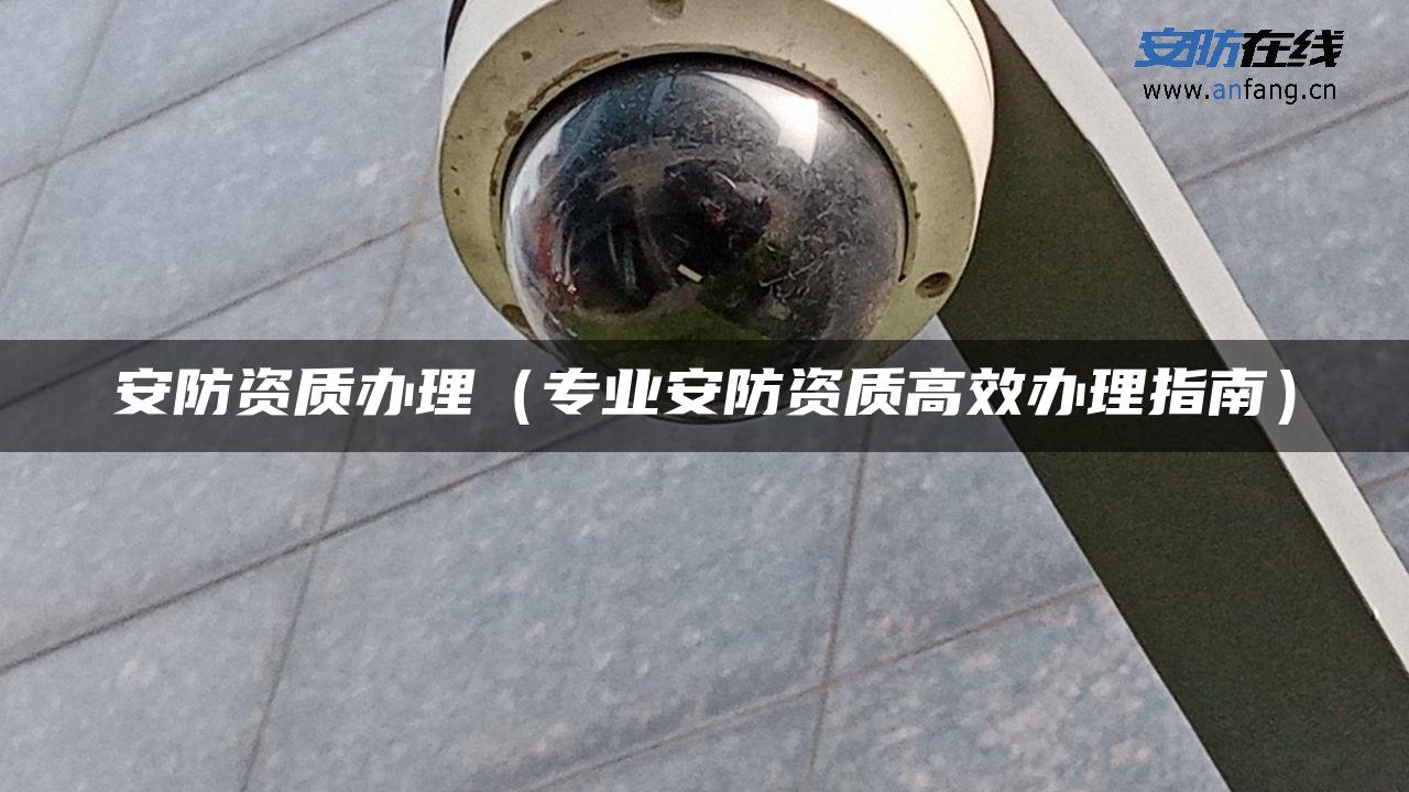 安防资质办理（专业安防资质高效办理指南）