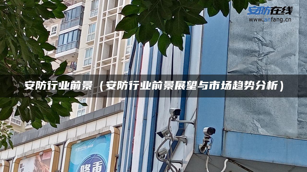 安防行业前景（安防行业前景展望与市场趋势分析）