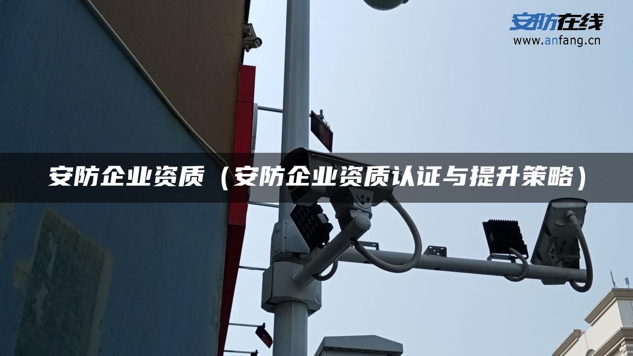 安防企业资质（安防企业资质认证与提升策略）