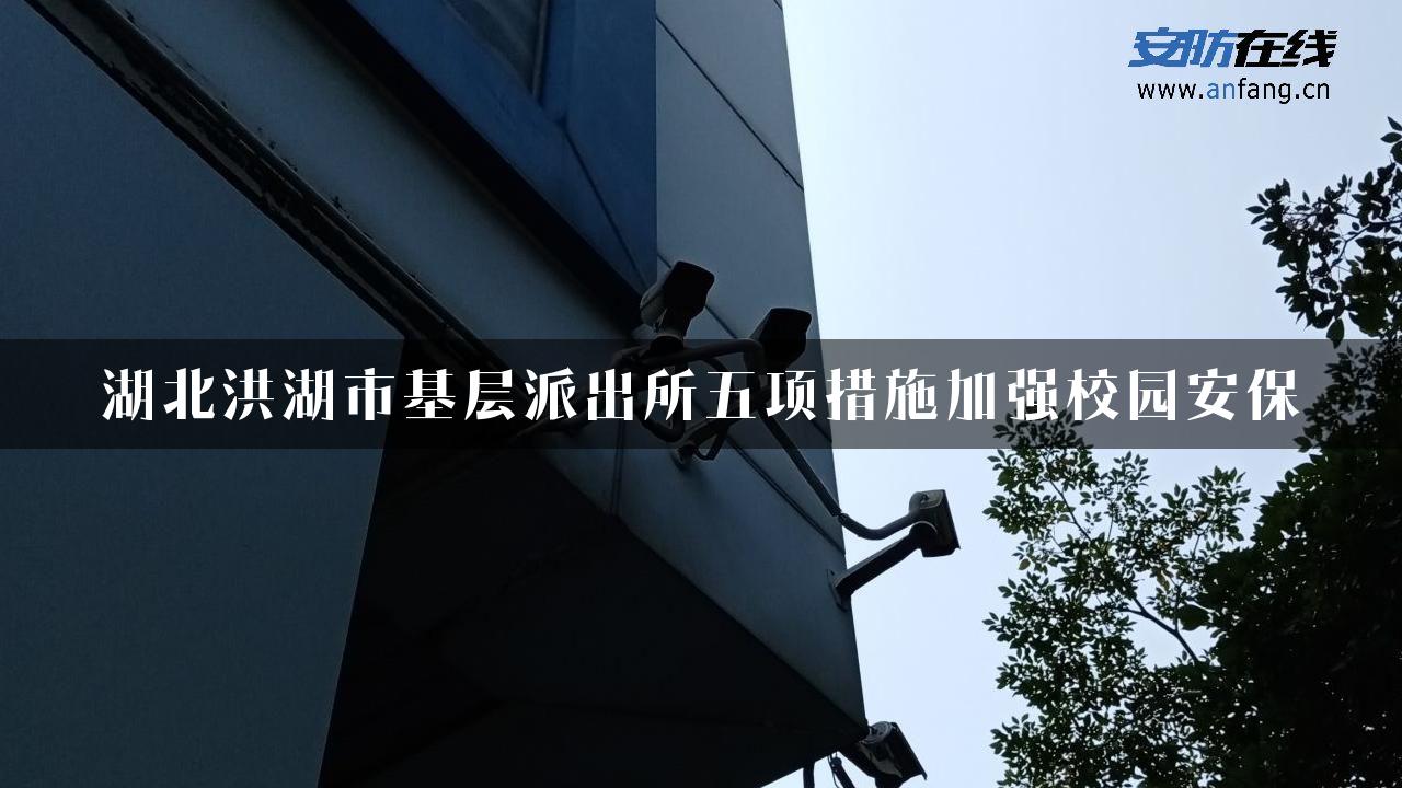 湖北洪湖市基层派出所五项措施加强校园安保