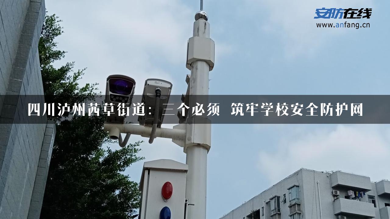 四川泸州茜草街道：三个必须 筑牢学校安全防护网