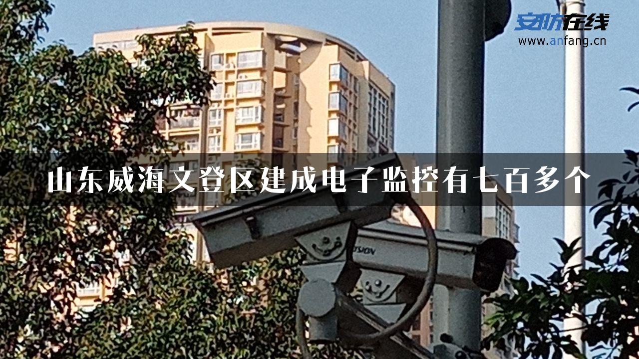 山东威海文登区建成电子监控有七百多个