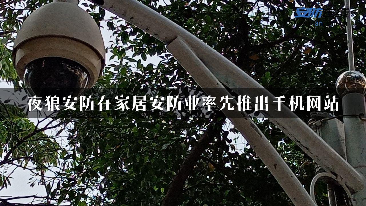 夜狼安防在家居安防业率先推出手机网站