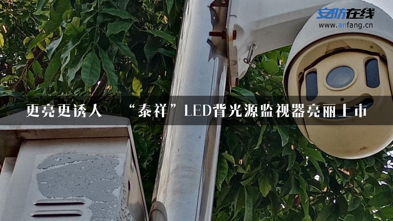 更亮更诱人  “泰祥”LED背光源监视器亮丽上市