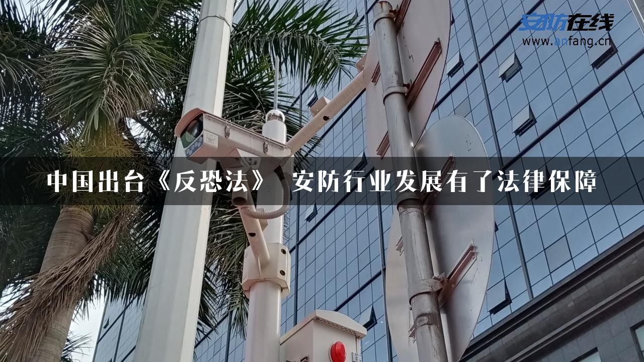 中国出台《反恐法》 安防行业发展有了法律保障