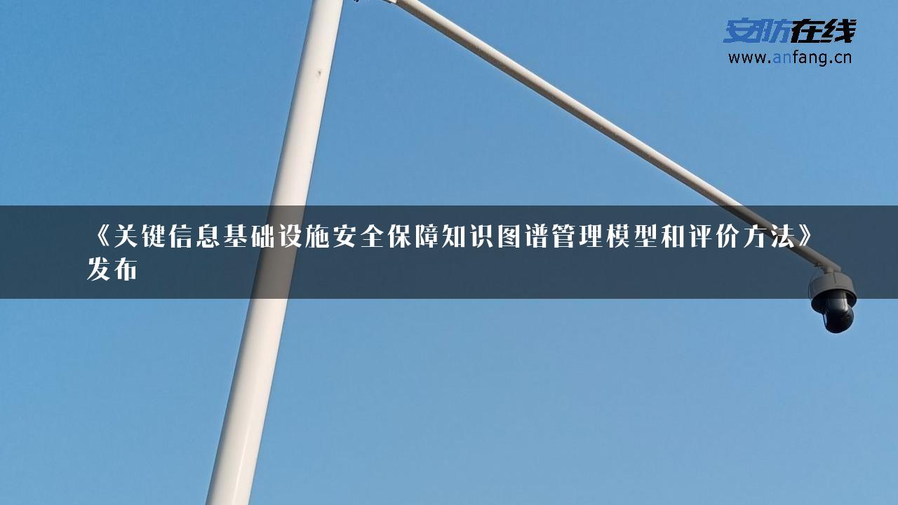 《关键信息基础设施安全保障知识图谱管理模型和评价方法》发布