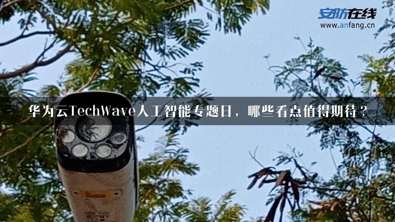 华为云TechWave人工智能专题日，哪些看点值得期待？