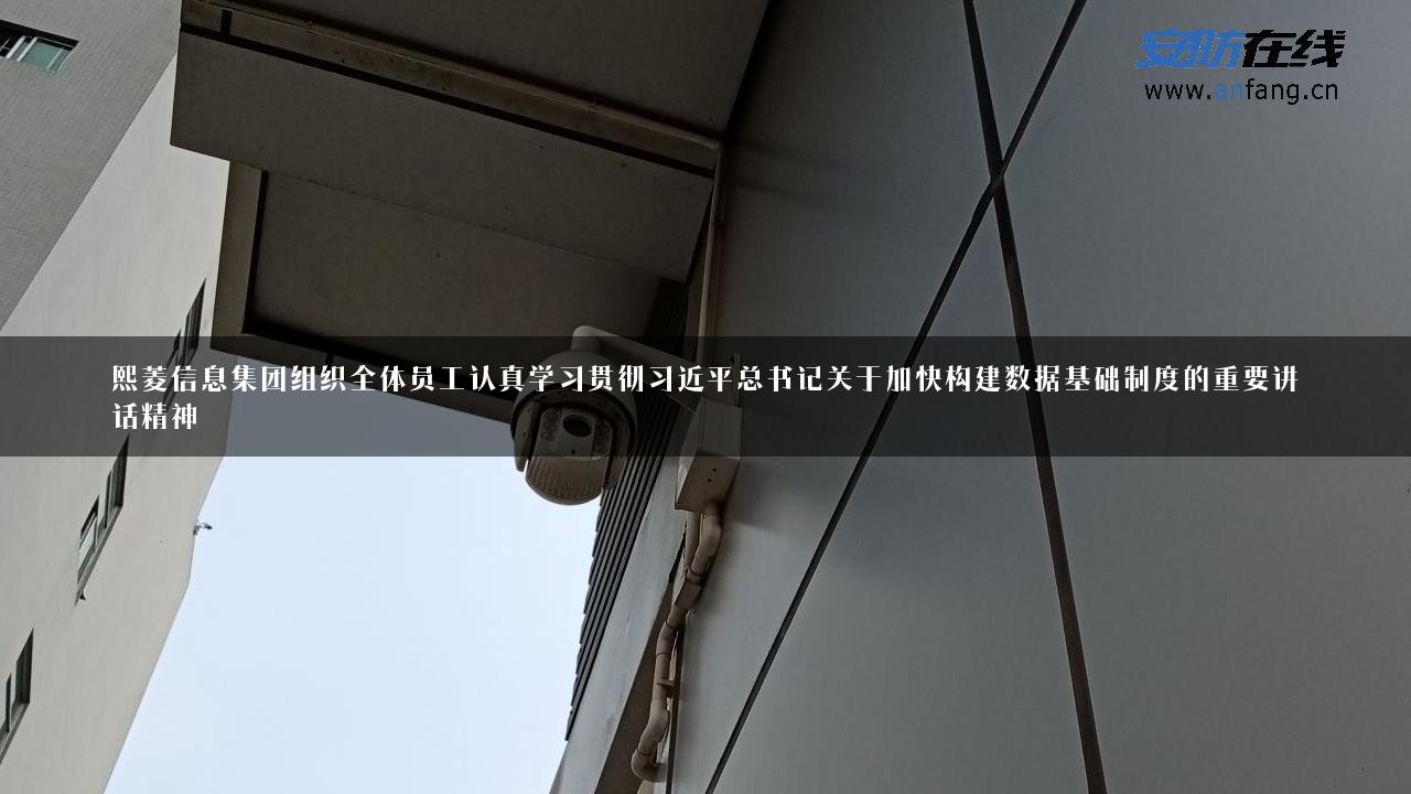 熙菱信息集团组织全体员工认真学习贯彻习近平总书记关于加快构建数据基础制度的重要讲话精神