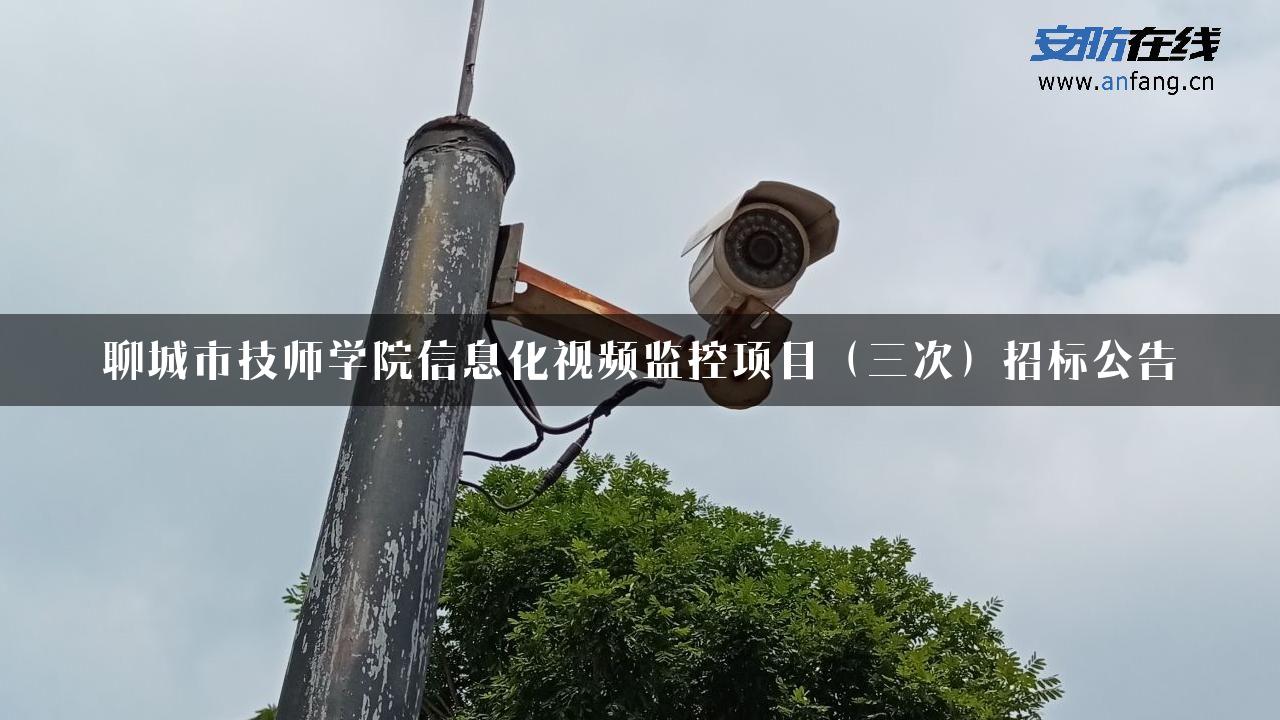 聊城市技师学院信息化视频监控项目（三次）招标公告