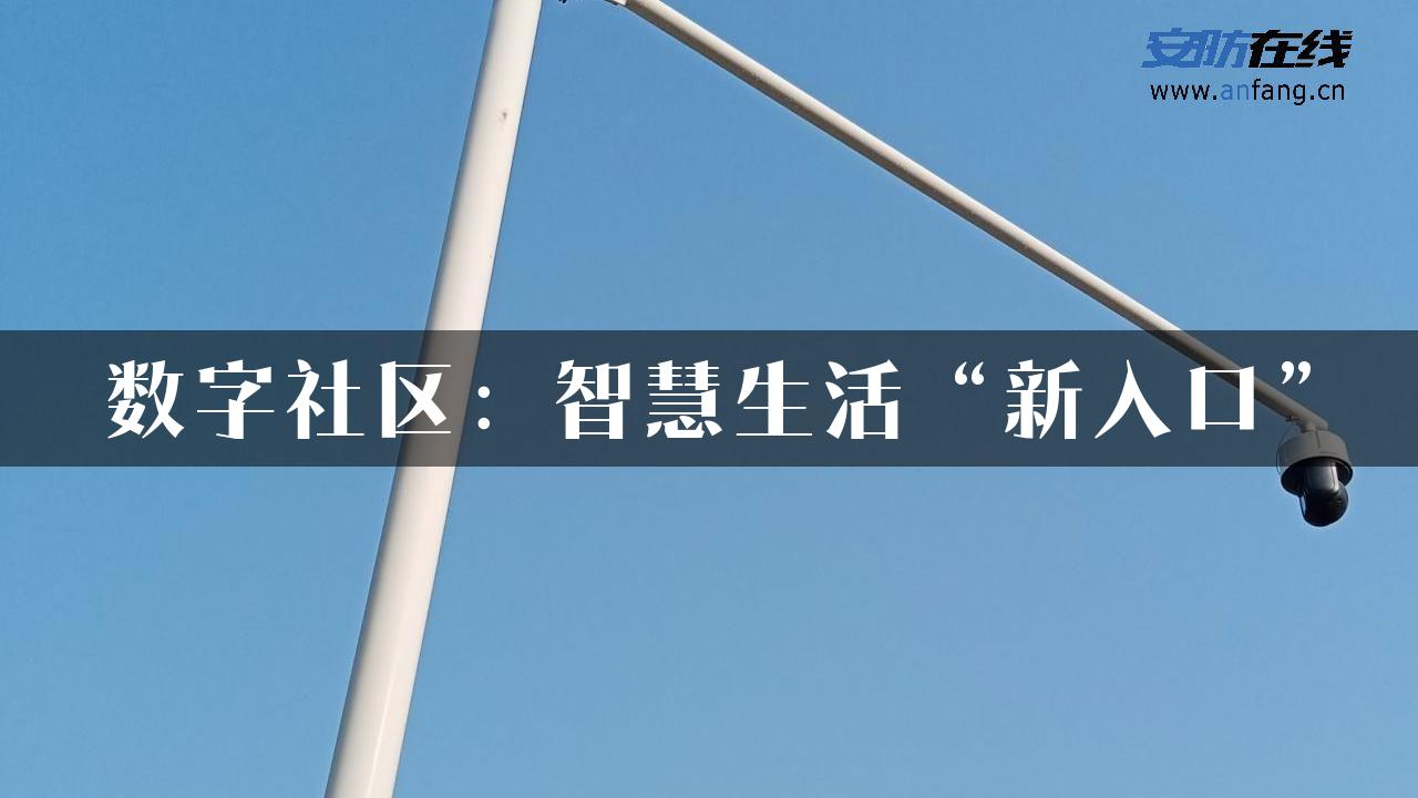 数字社区：智慧生活“新入口”