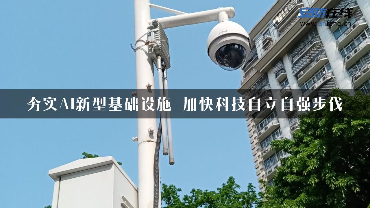 夯实AI新型基础设施 加快科技自立自强步伐