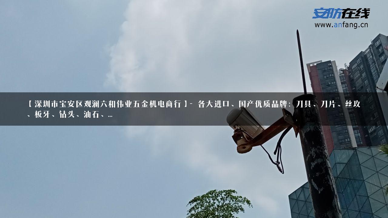 【深圳市宝安区观澜六和伟业五金机电商行】- 各大进口、国产优质品牌：刀具、刀片、丝攻、板牙、钻头、油石、…