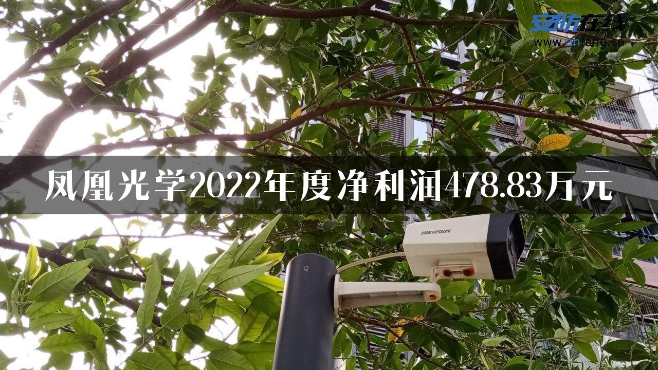 凤凰光学2022年度净利润478.83万元