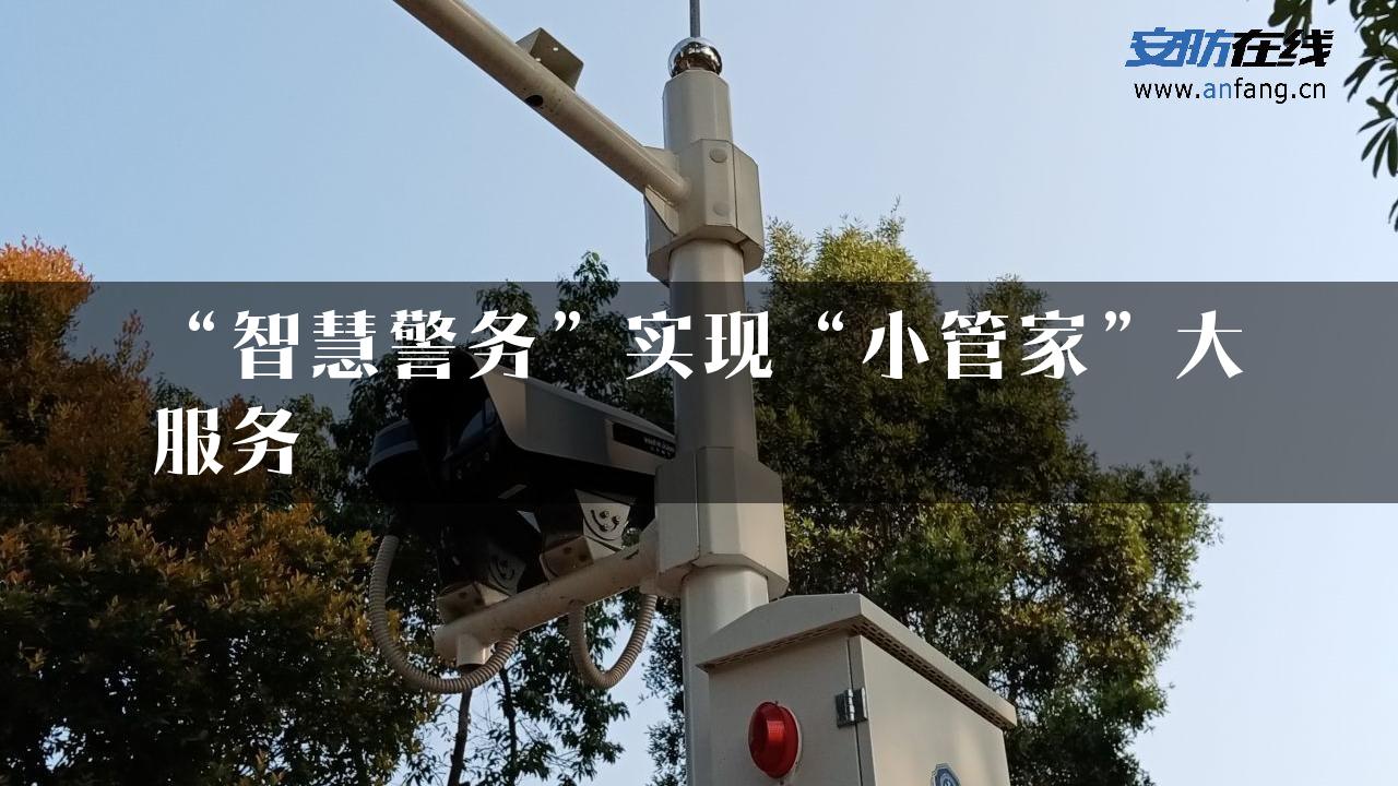 “智慧警务”实现“小管家”大服务