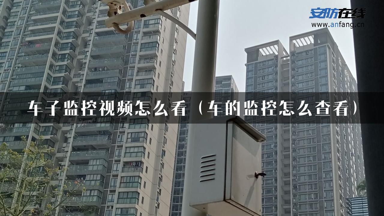 车子监控视频怎么看（车的监控怎么查看）