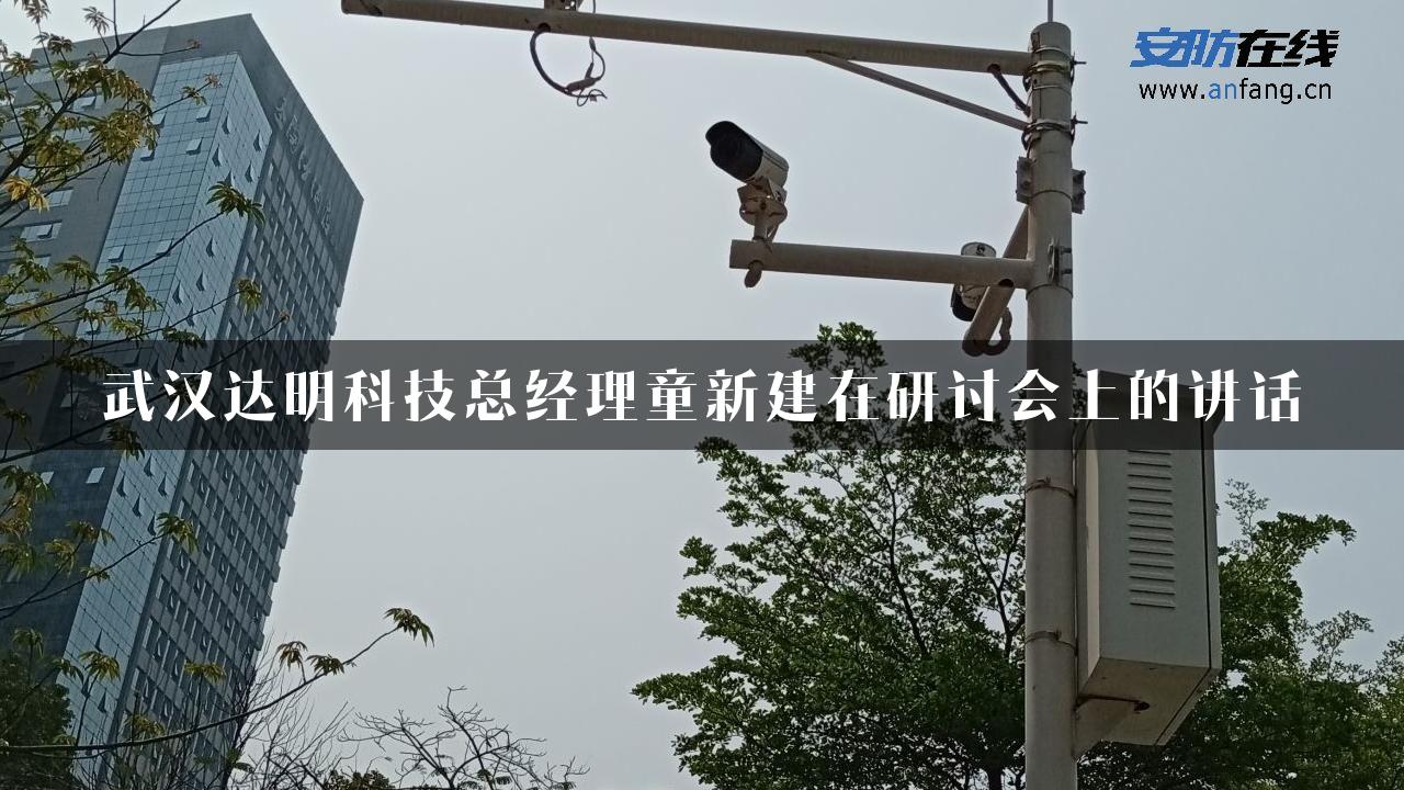 武汉达明科技总经理童新建在研讨会上的讲话