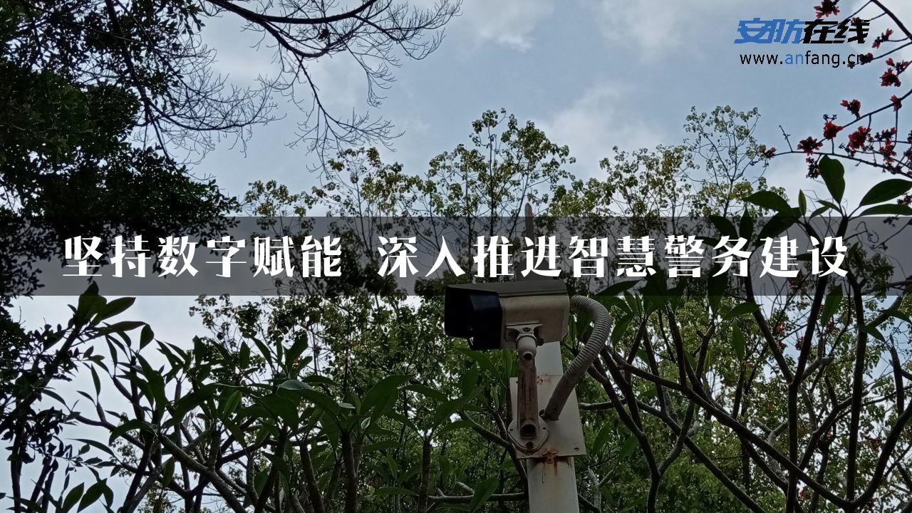 坚持数字赋能 深入推进智慧警务建设