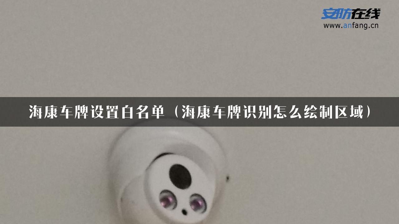 海康车牌设置白名单（海康车牌识别怎么绘制区域）