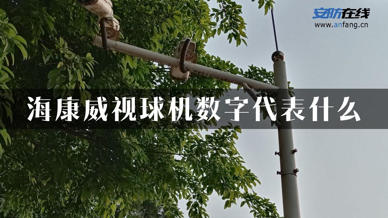 海康威视球机数字代表什么