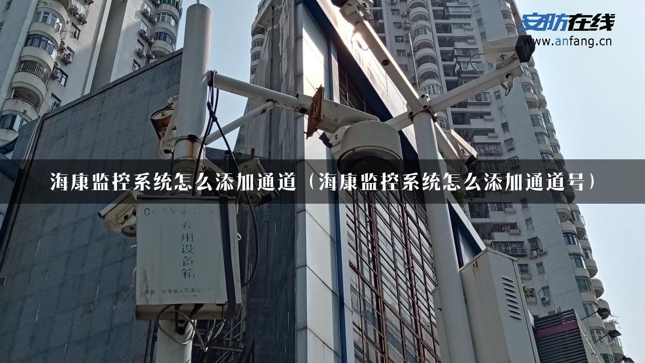 海康监控系统怎么添加通道（海康监控系统怎么添加通道号）