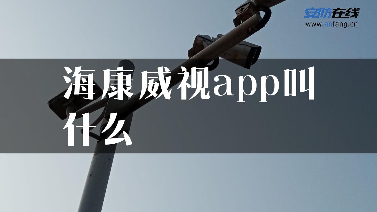 海康威视app叫什么