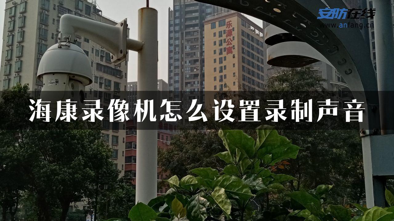 海康录像机怎么设置录制声音