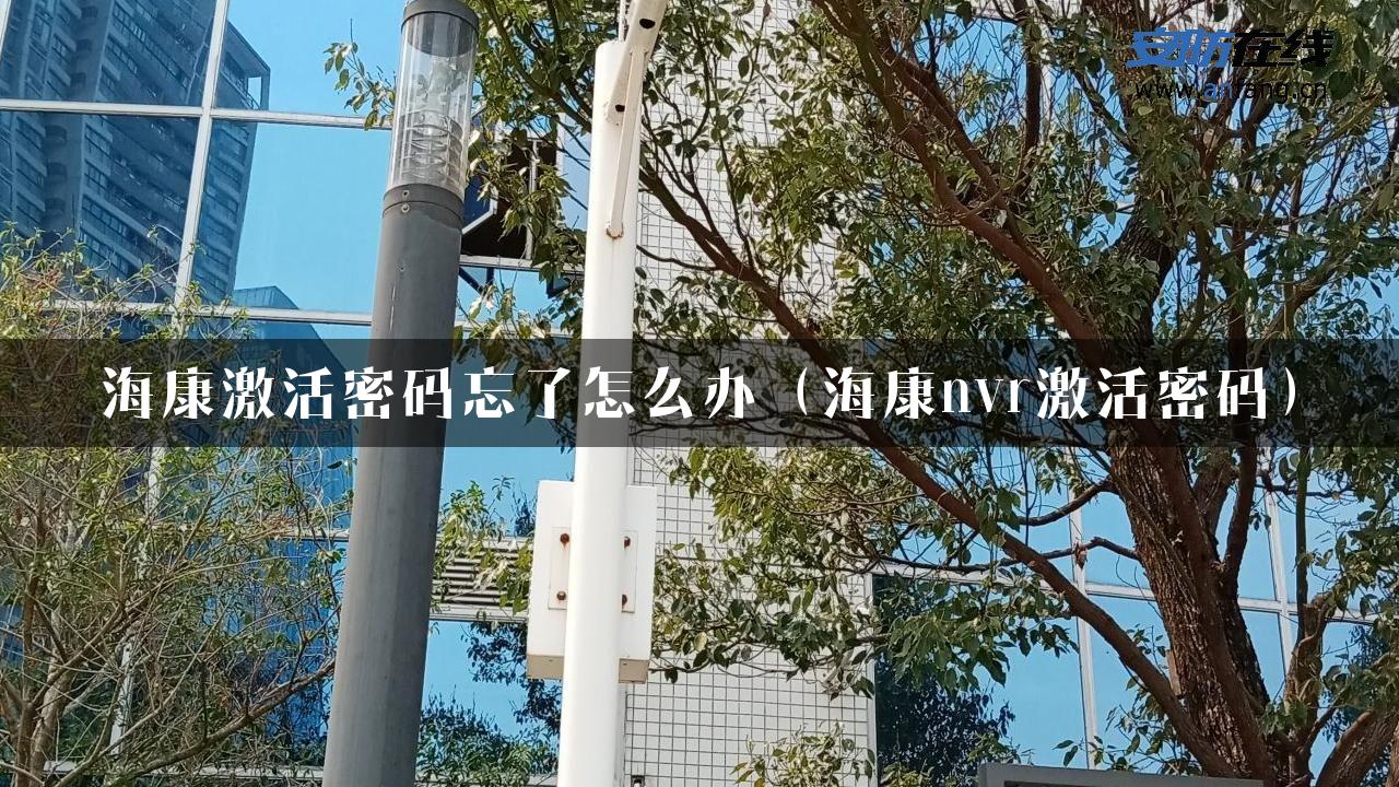 海康激活密码忘了怎么办（海康nvr激活密码）