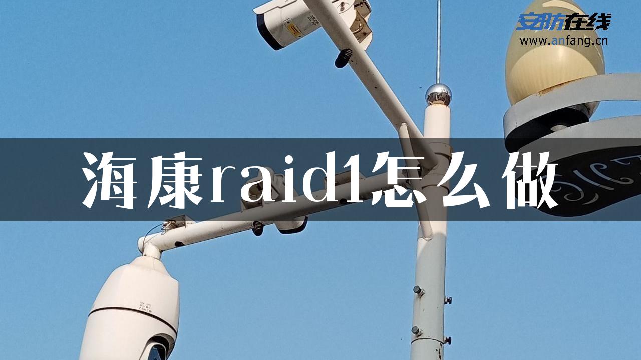 海康raid1怎么做