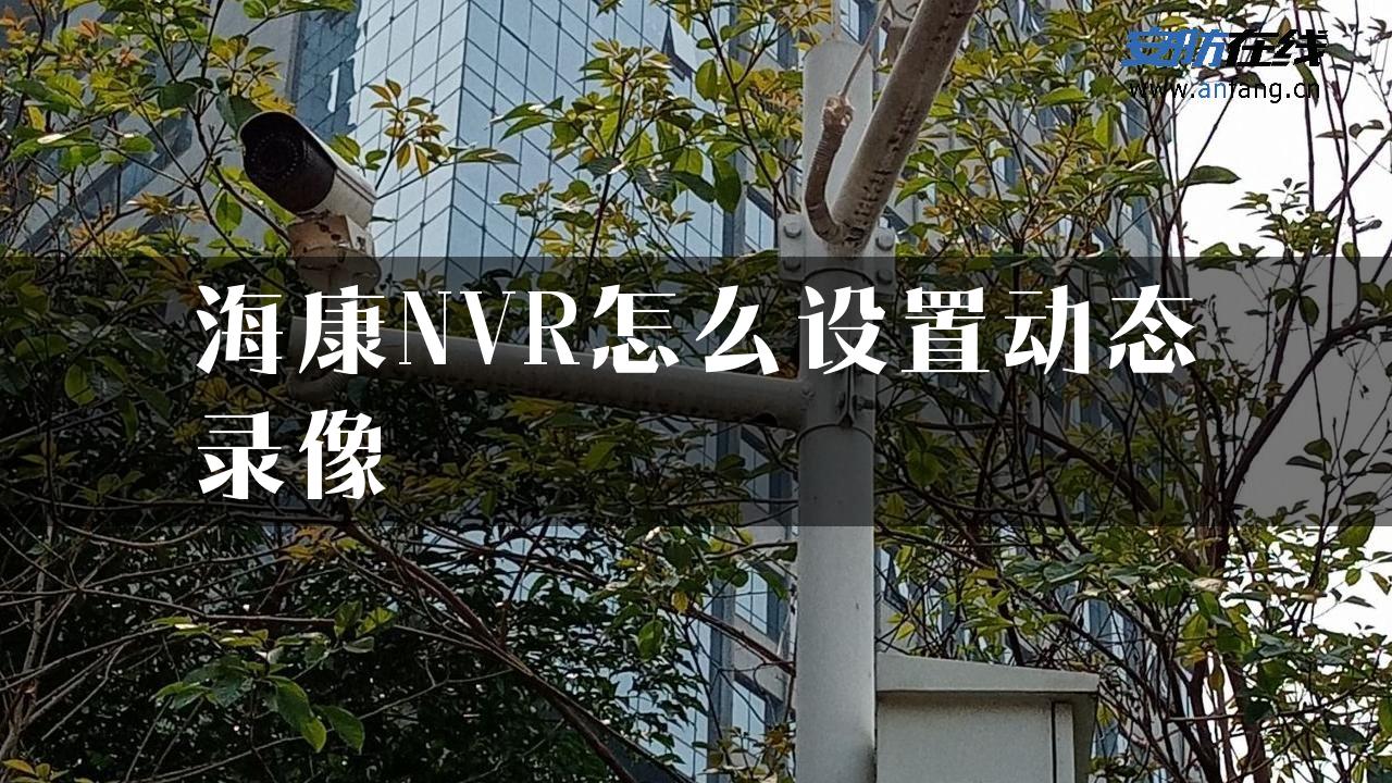 海康NVR怎么设置动态录像