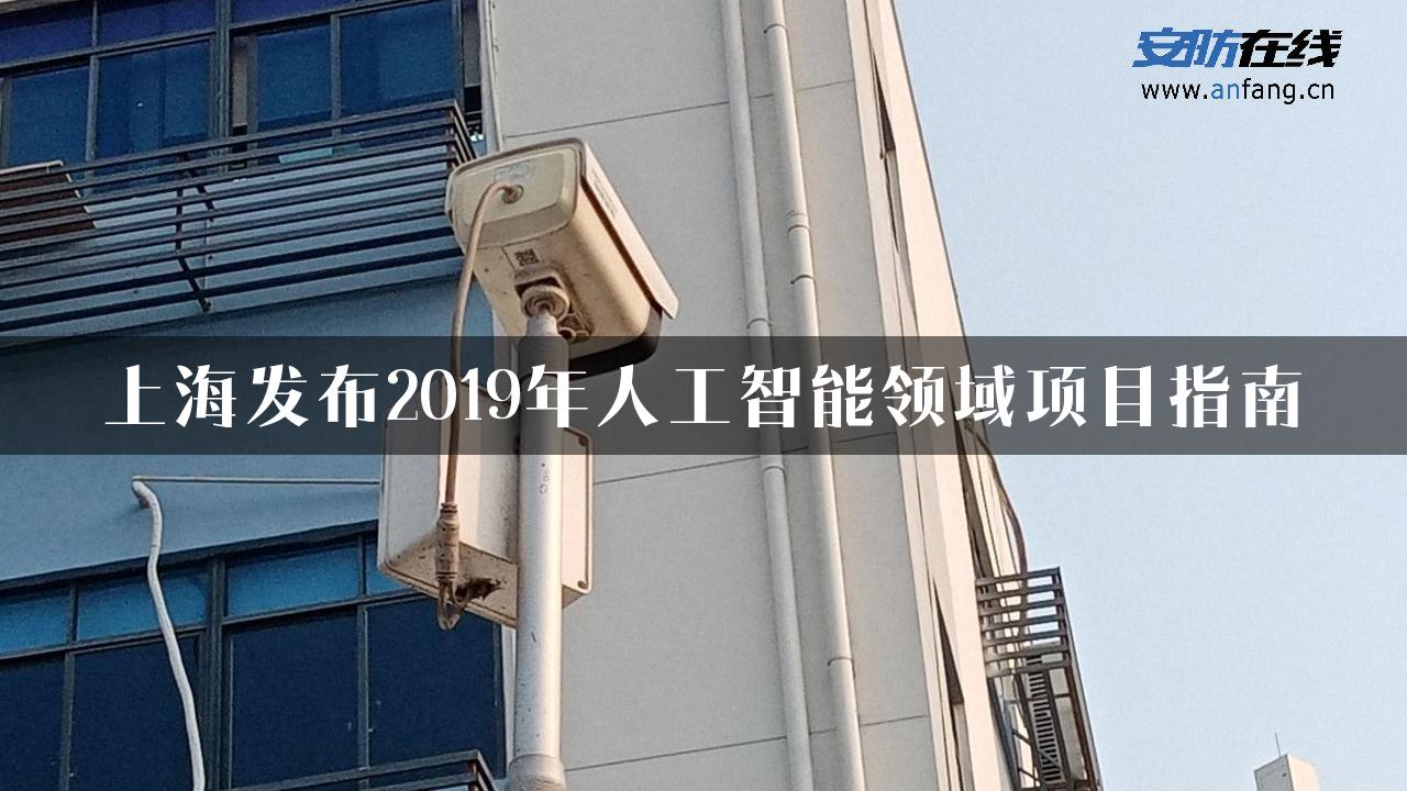 上海发布2019年人工智能领域项目指南