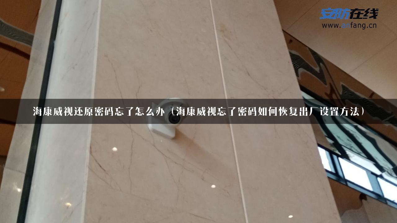 海康威视还原密码忘了怎么办（海康威视忘了密码如何恢复出厂设置方法）