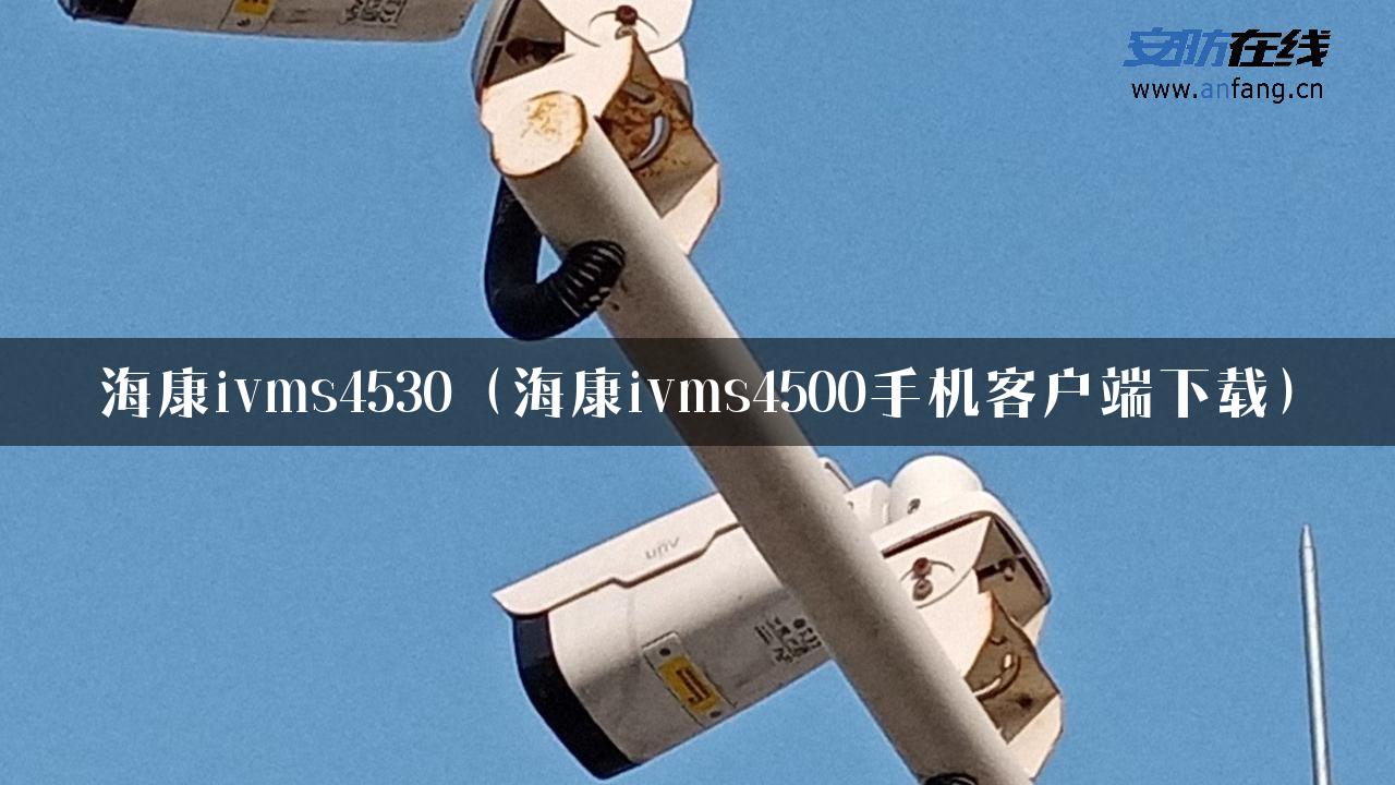 海康ivms4530（海康ivms4500手机客户端下载）