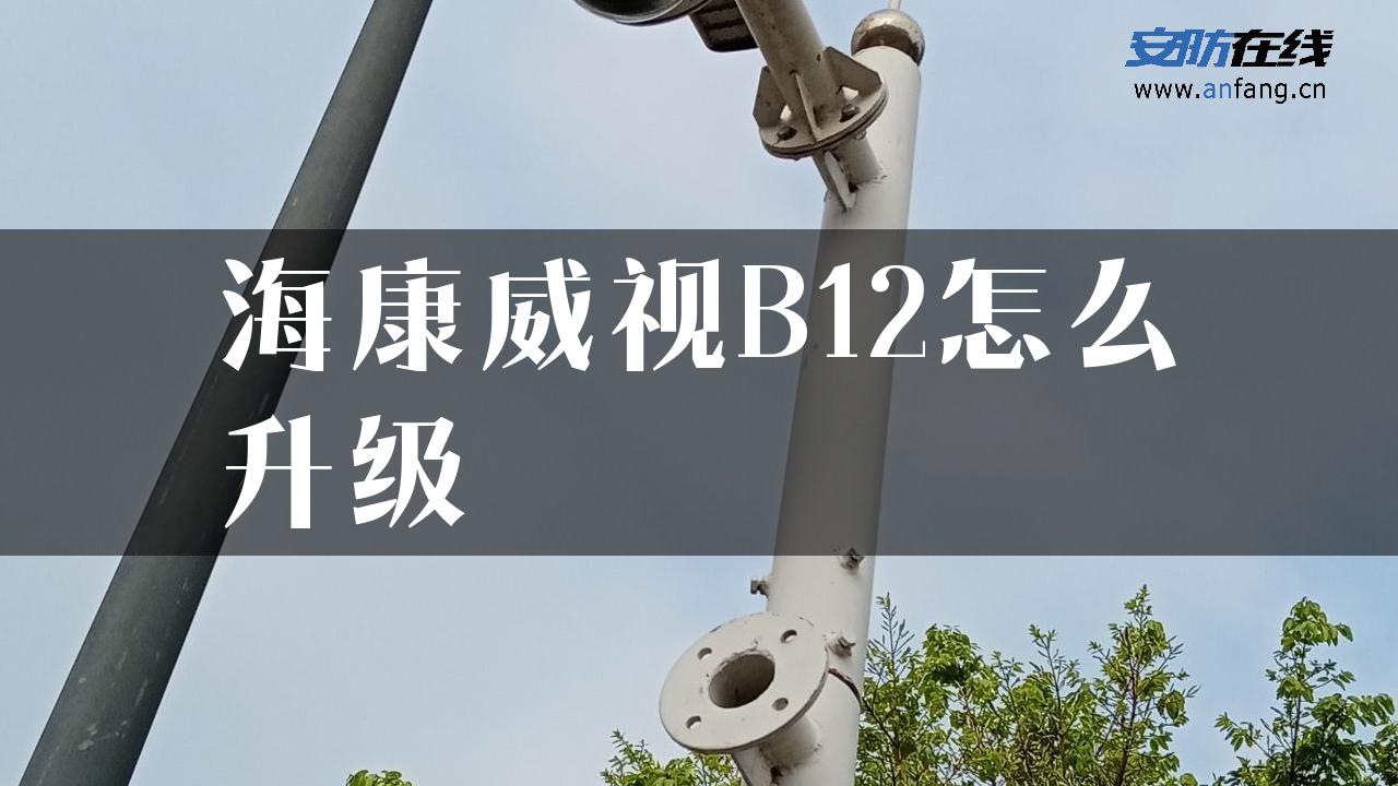 海康威视B12怎么升级