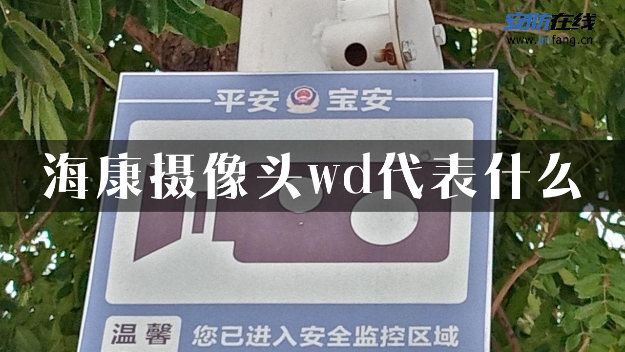 海康摄像头wd代表什么