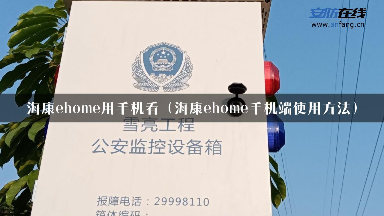 海康ehome用手机看（海康ehome手机端使用方法）