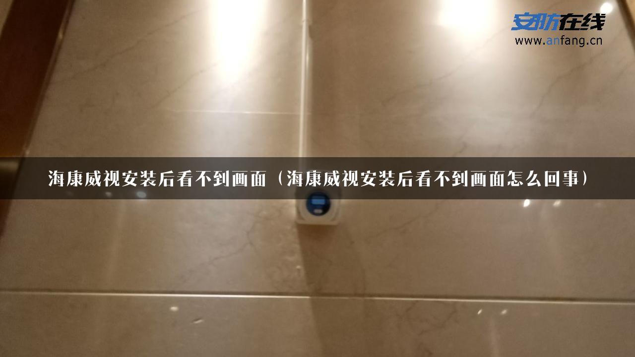 海康威视安装后看不到画面（海康威视安装后看不到画面怎么回事）