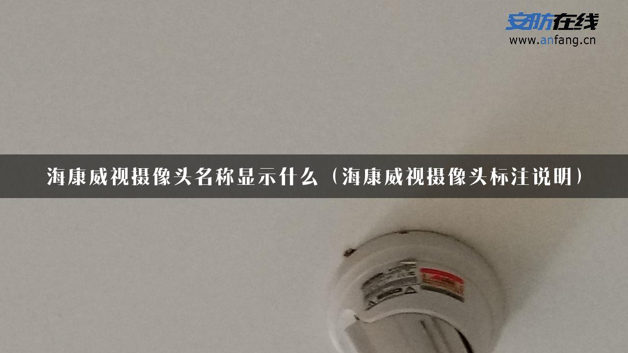 海康威视摄像头名称显示什么（海康威视摄像头标注说明）