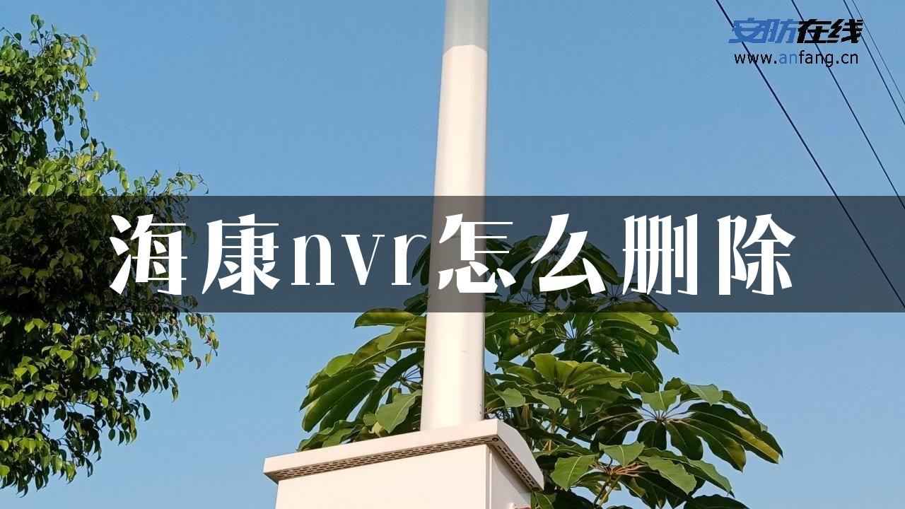 海康nvr怎么删除