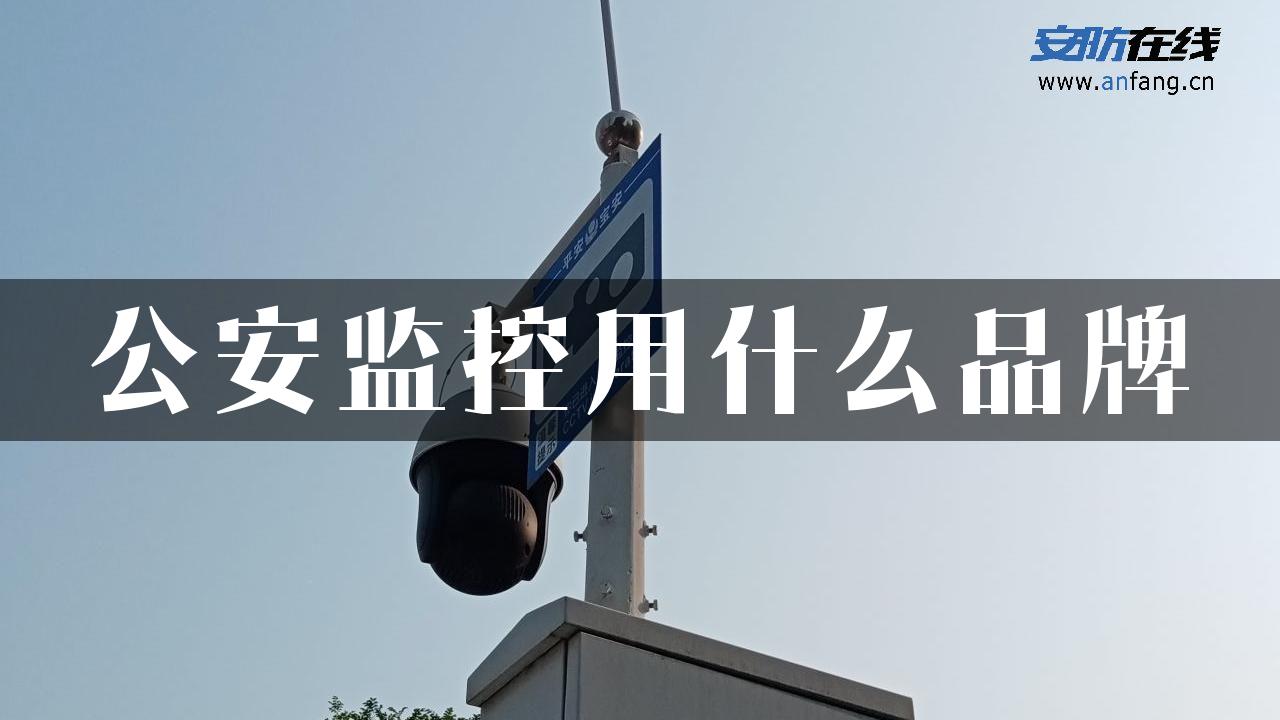 公安监控用什么品牌