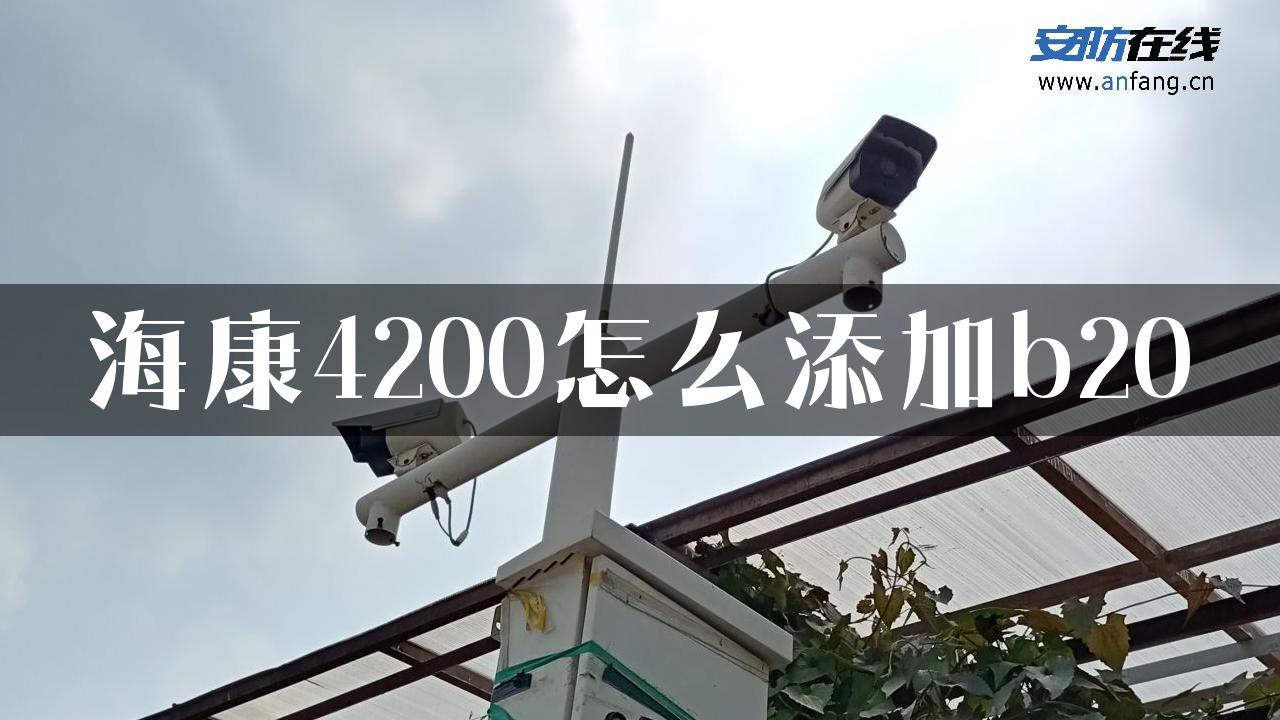 海康4200怎么添加b20