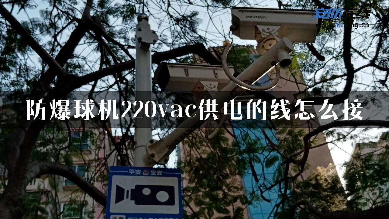 防爆球机220vac供电的线怎么接