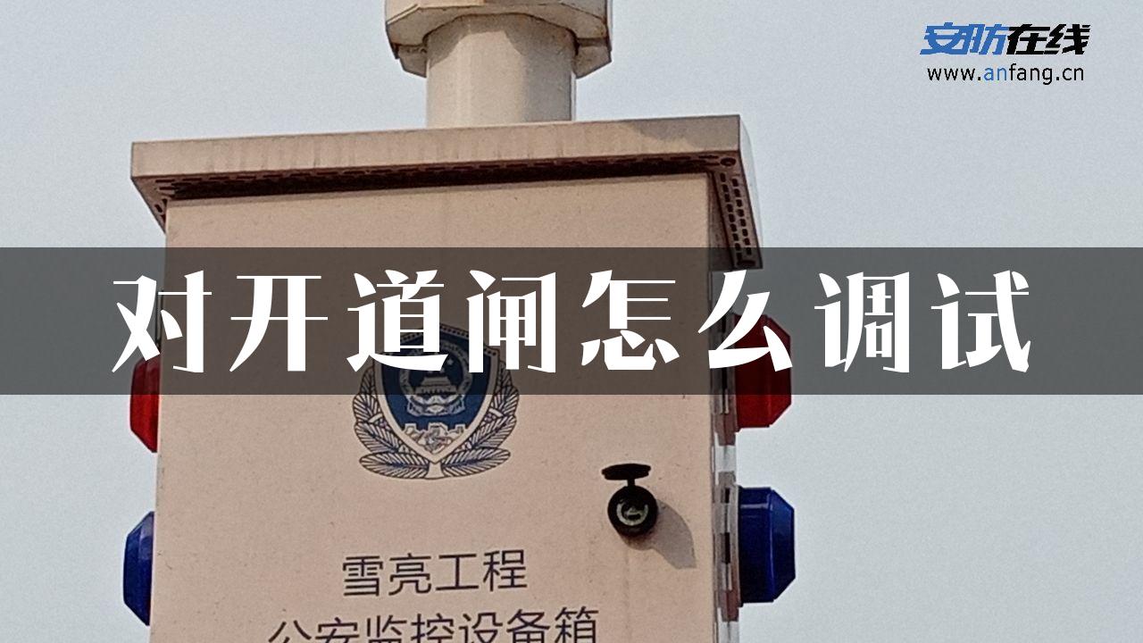 对开道闸怎么调试