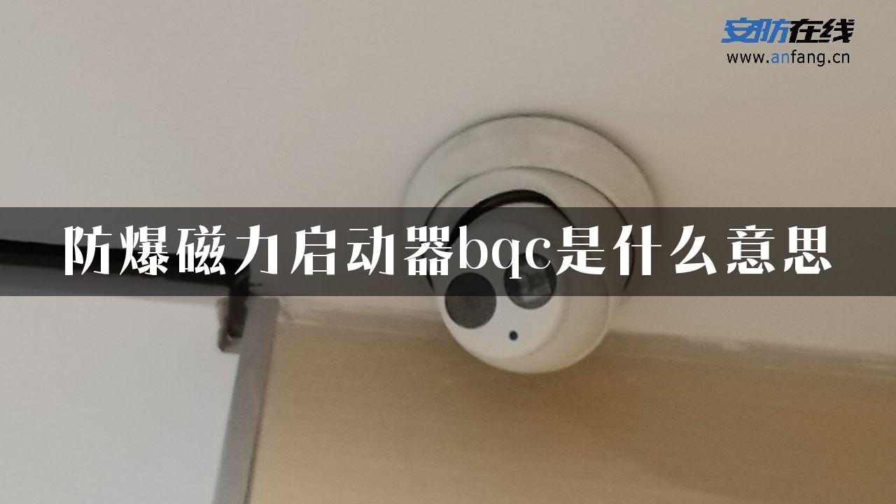 防爆磁力启动器bqc是什么意思