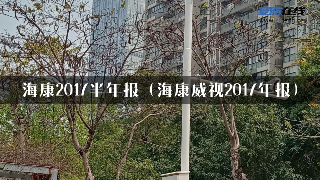 海康2017半年报（海康威视2017年报）