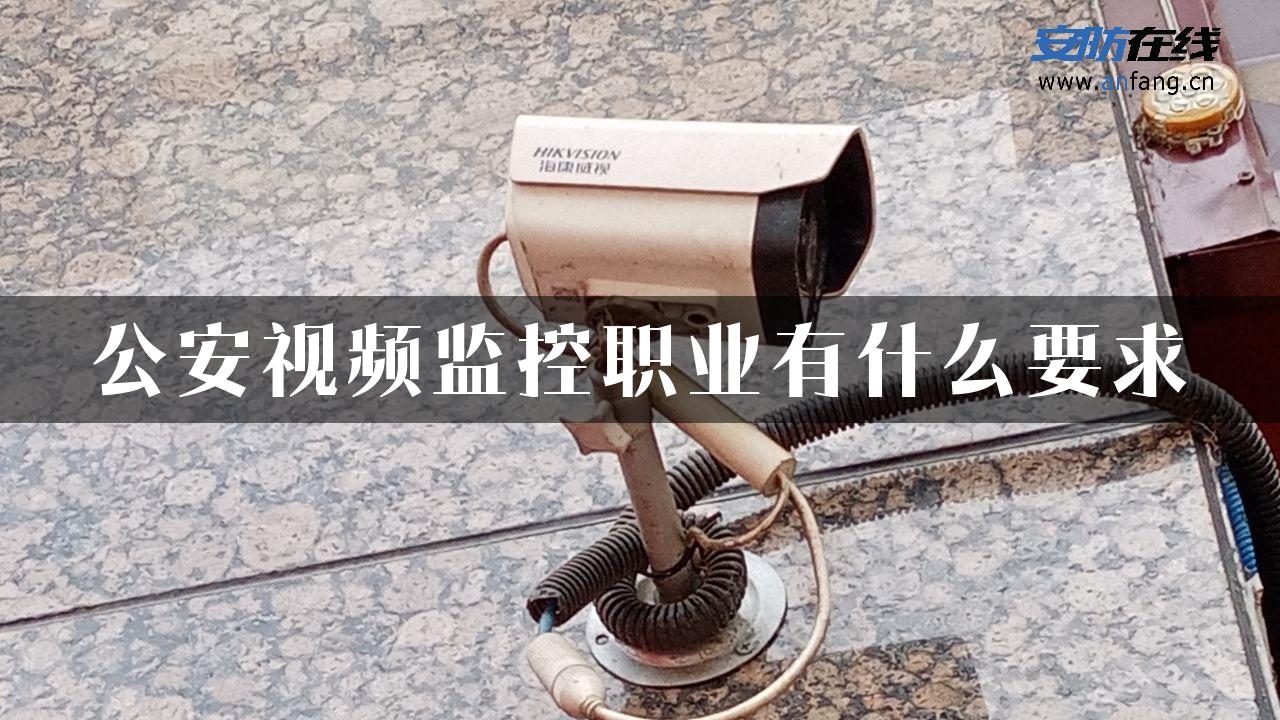 公安视频监控职业有什么要求