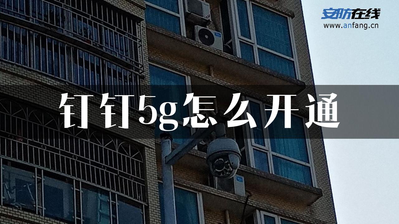 钉钉5g怎么开通