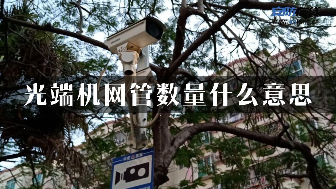 光端机网管数量什么意思