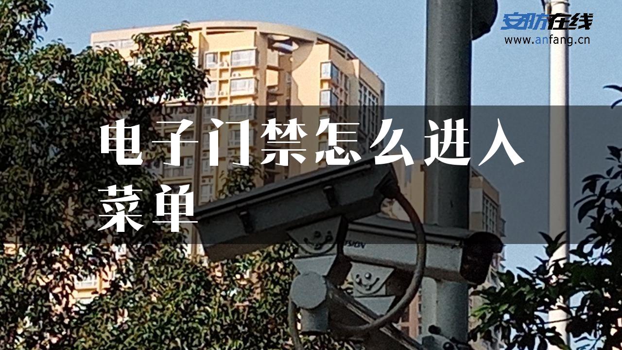 电子门禁怎么进入菜单